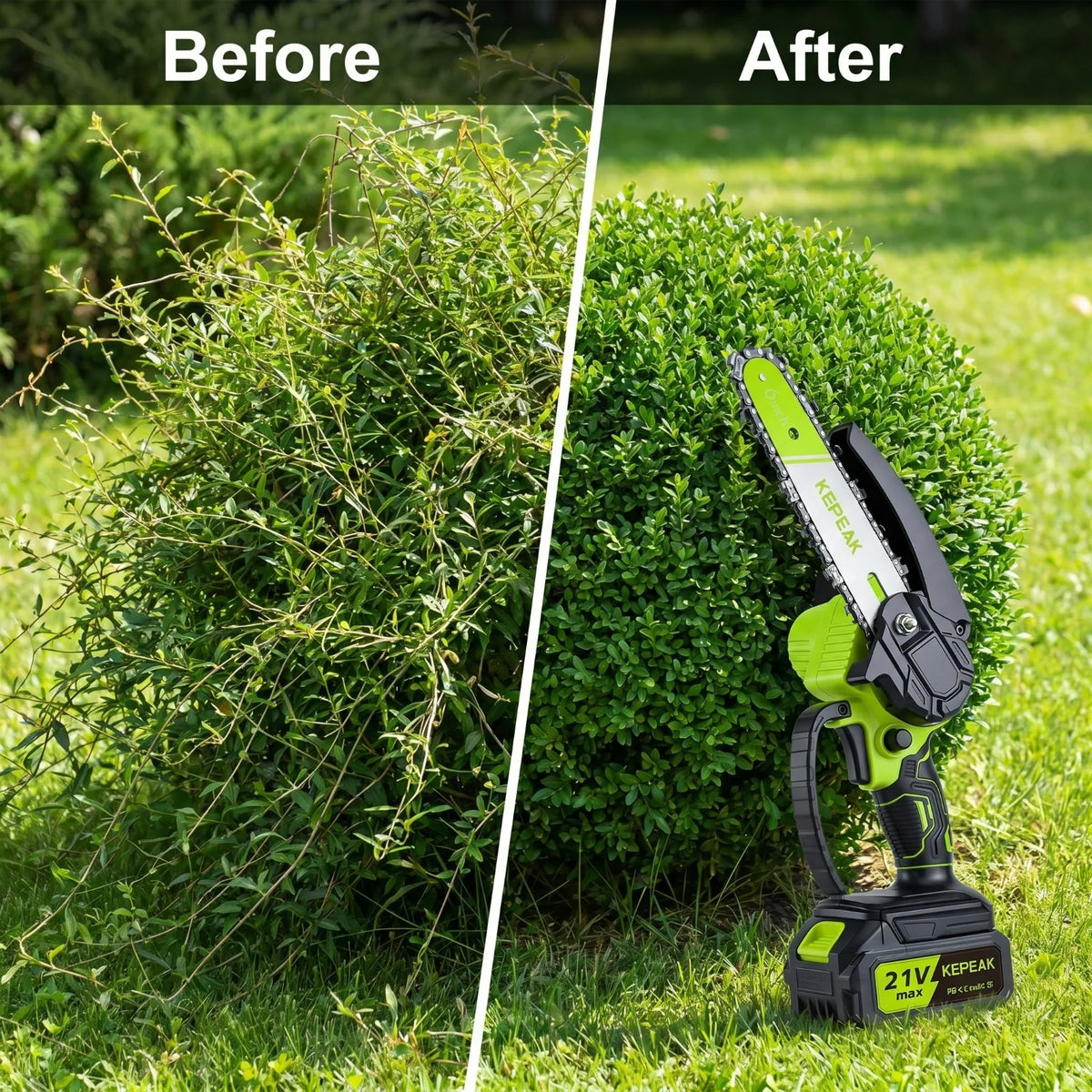 Portable 6 Inch Mini Electric Chainsaw 21V Wireless Battery Powered Handheld Pruning Saw High Hardness Quenched Chain For Yard Tree Trunk Bamboo Cutting