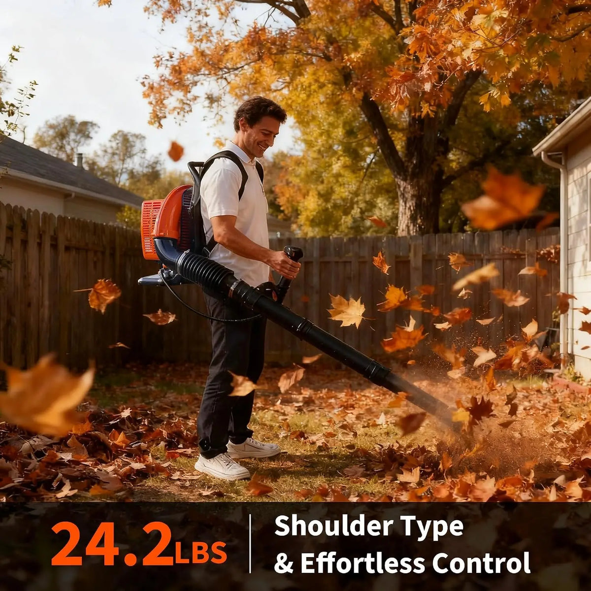 62CC Gas Backpack Leaf Blower, 880 CFM 320 MPH, Professional Yard Cleanup Blower for Lawn Care, Leaves & Debris