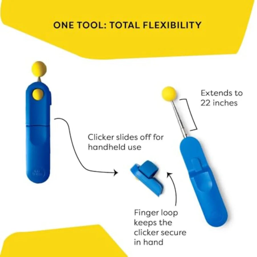 Cat Training Clicker with Detachable Wearable Finger Clicker and Target Stick Positive Reinforcement Training Tool for Cats Ide