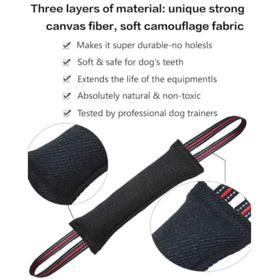 Tug Toy for Dogs Tug of War Dog Toy with 2 Strong Red Band Handles Lasting Training Equipment Puppy to Large Dogs Interactive T