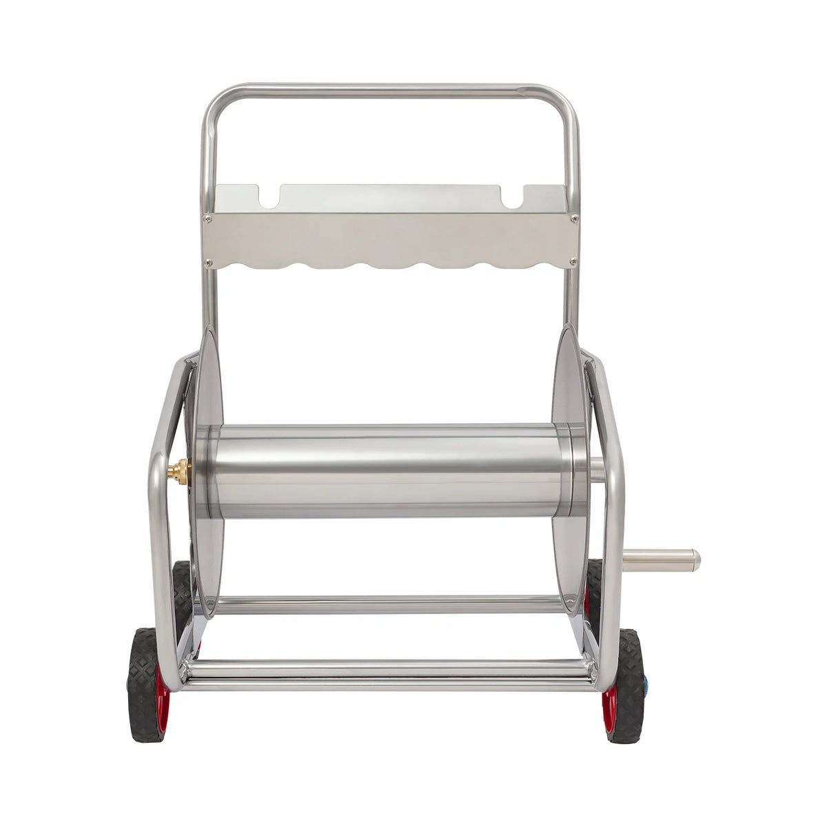 Garden Hose Storage Rack 328FT Capacity, Hose Reel Cart with Wheels, Portable Hand-Crank Water Hose Holder