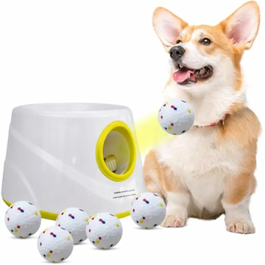 Automatic Dog, Interactive Fetch Machine for Small Medium Dog USB rechargeable, 3 adjustable launch distances 15, 30, 45 ft,inc