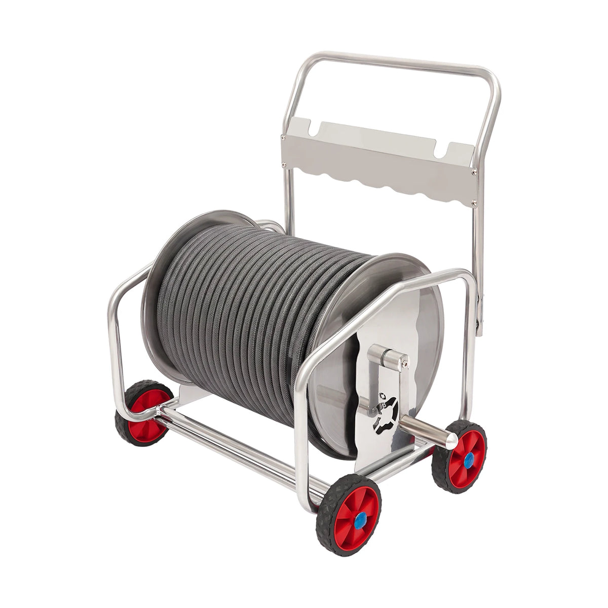 Garden Hose Storage Rack 328FT Capacity, Hose Reel Cart with Wheels, Portable Hand-Crank Water Hose Holder
