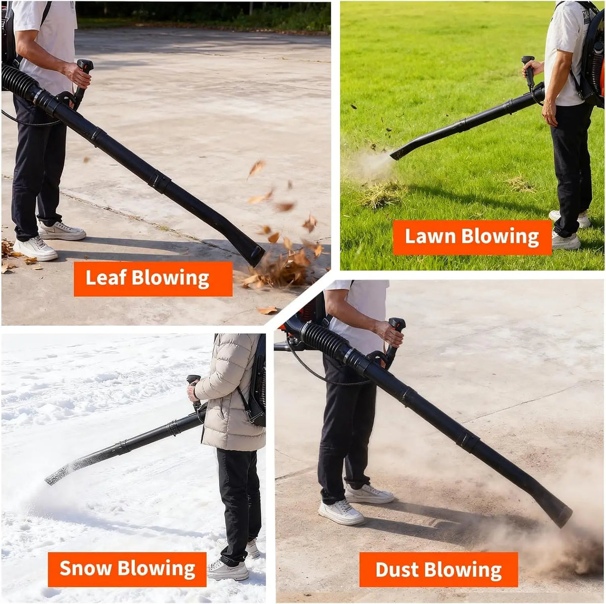 62CC Gas Backpack Leaf Blower, 880 CFM 320 MPH, Professional Yard Cleanup Blower for Lawn Care, Leaves & Debris