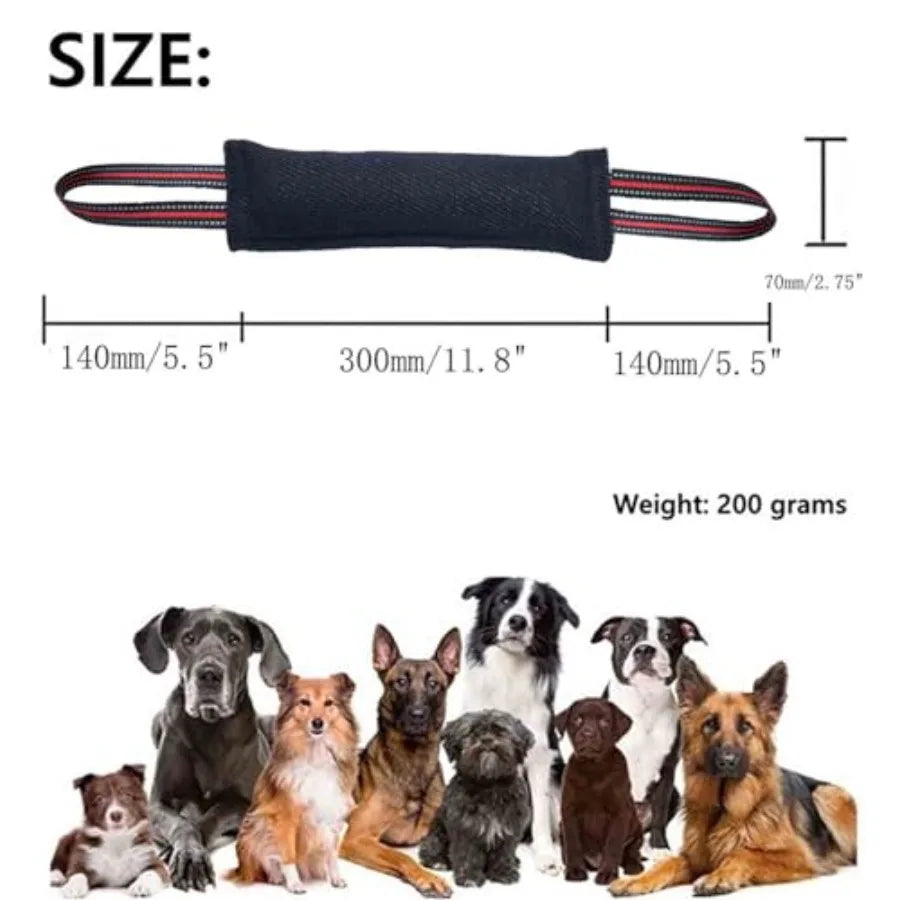Tug Toy for Dogs Tug of War Dog Toy with 2 Strong Red Band Handles Lasting Training Equipment Puppy to Large Dogs Interactive T