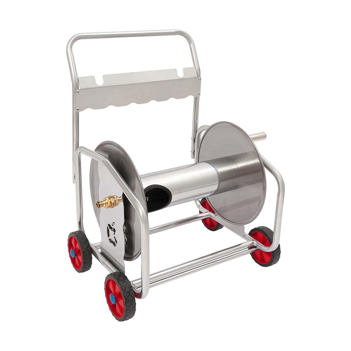 Garden Hose Storage Rack 328FT Capacity, Hose Reel Cart with Wheels, Portable Hand-Crank Water Hose Holder